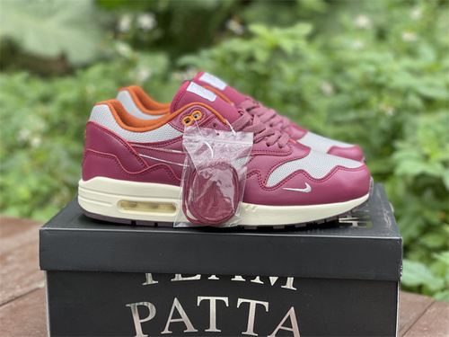 Patta X Nike Air Max 1 _Rush Maroon_ wine red color scheme_ the item number_ DO9549-001_ full code shipment 36--46-85af3ae4